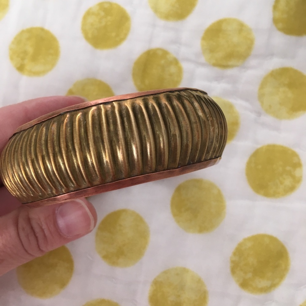 Vintage brass/copper boho bangle